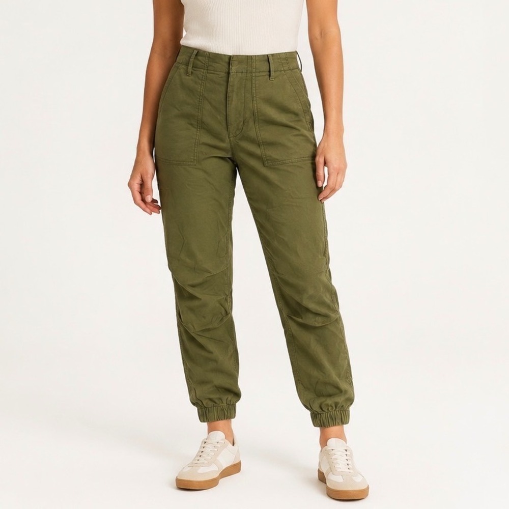 American Eagle Stretch Joggers Olive Green Utility Cargo Pants Womens 2 Gorpcore
